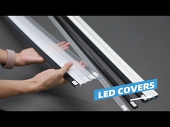 LEDストリップバー用アルミニウムプロファイル、カバー付き、エンドキャップ、クリップ、キャビネット用リジッドバーライトハウジング