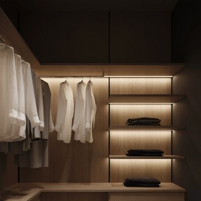 良い価格 キャビネットのワードローブは引込められたアルミニウム導かれたプロフィールの土台チャネルを取付けた オンライン