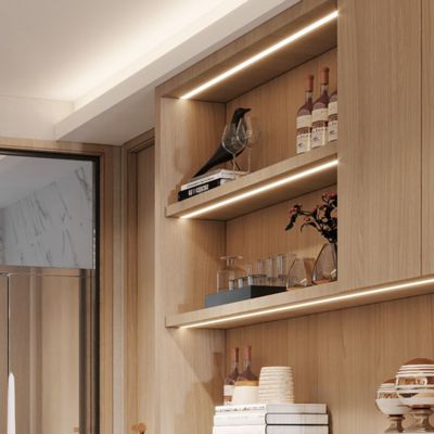 Led strip Aluminium Profile with PC diffuser for recessed installation