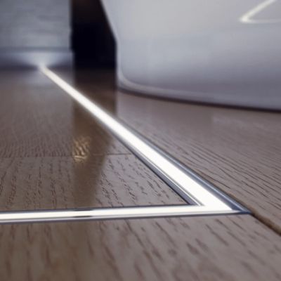 W50*H35mm Recessed Aluminum LED Profile with PC diffuser for linear light