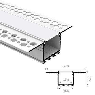 良い価格 建築装飾的なIP45 LEDのPlasterboardのプロフィールT5 6063の導かれたギプスの壁のプロフィール オンライン