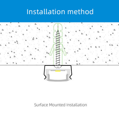 6063 Anodized Aluminium Led Profile IP20 PC PMMA For Decoration Light