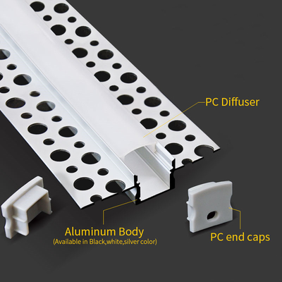 LEDのPlasterboardのプロフィールのアルミニウム引込められた乾式壁プラスター ギプスLEDライトはPCカバーが付いているアルミニウム チャネルを除去する