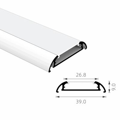良い価格 K19 表面実装 6063 アルミニウム合金 LED ストリップ アルミニウム プロファイル PC フロストカバー付き オンライン