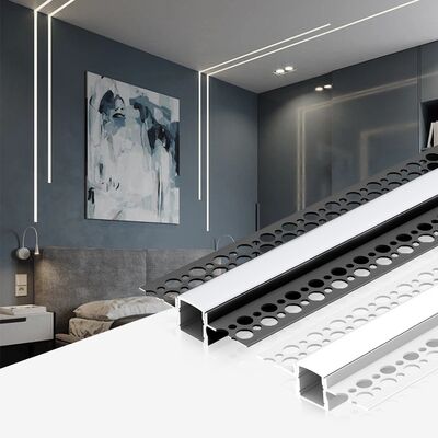 良い価格 6063 T5 アルミ合金 LED アルミプロファイル 砂吹き酸化と LED ストライプチャネルのための5年間の保証 オンライン