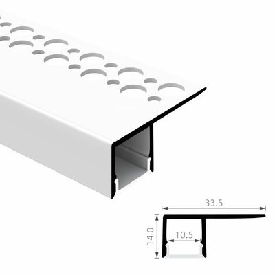 LEDのPlasterboardのプロフィールのPC PMMAに砂を吹き付けるRoHS IP45は導かれたストリップのプロフィールを引込めた