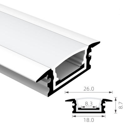 H8.7mm IP65の正方形はLEDチャネル6063 T5を引込めた導かれたアルミニウム プロフィールを防水する